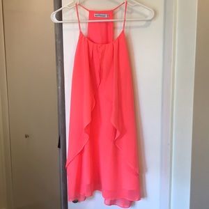 Dainty Hooligan Neon Coral Pink Dress